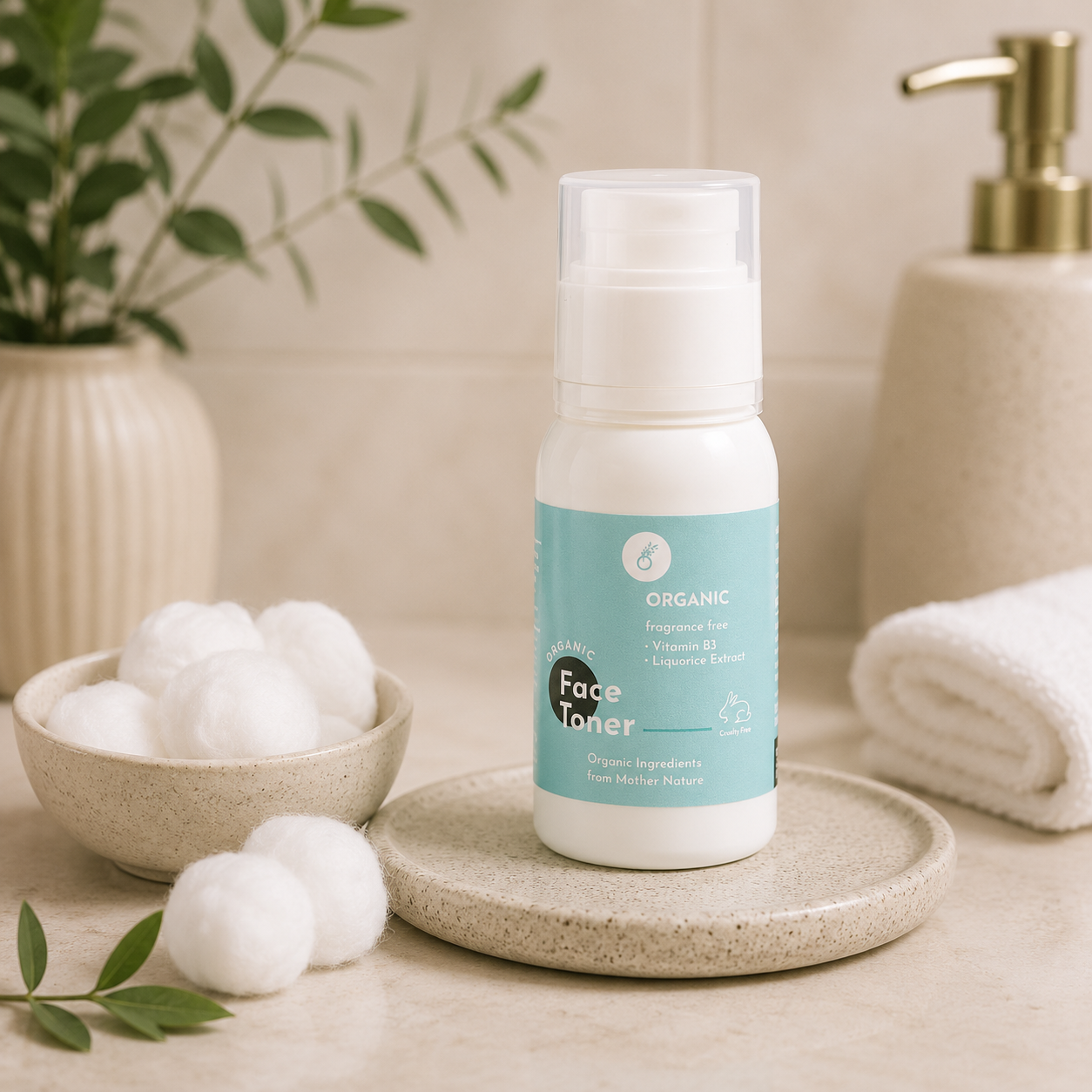 Organic Facial Toner | 4% Vitamin B3 & 2% Liquorice Extract – Fragrance-Free – 30ml