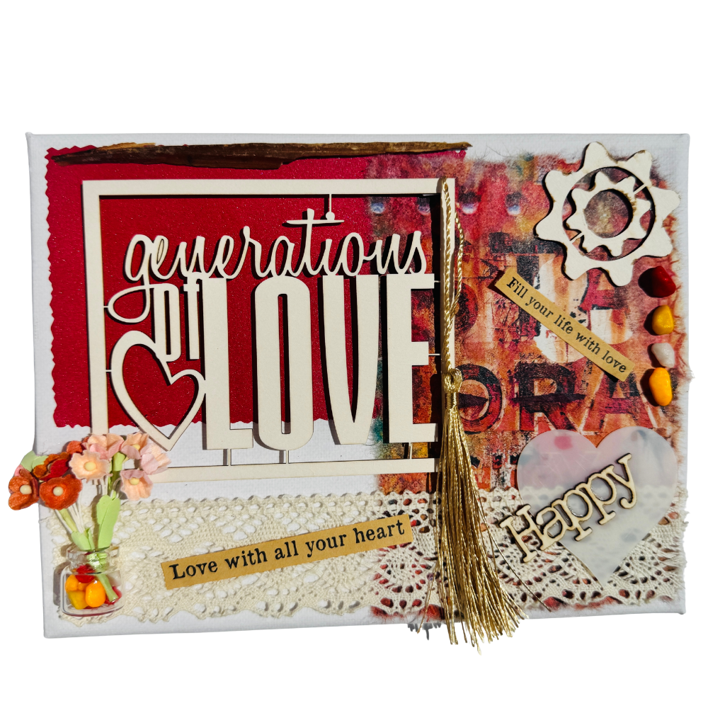 Paper Art on Canvas – “Generations of Love”