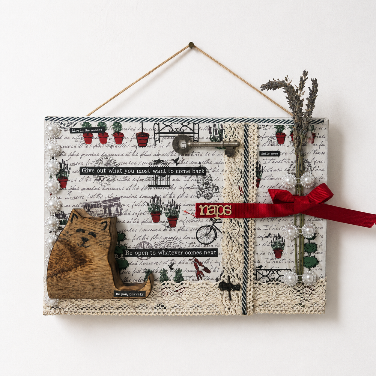 Paper Art on Canvas – “Cats & Naps”
