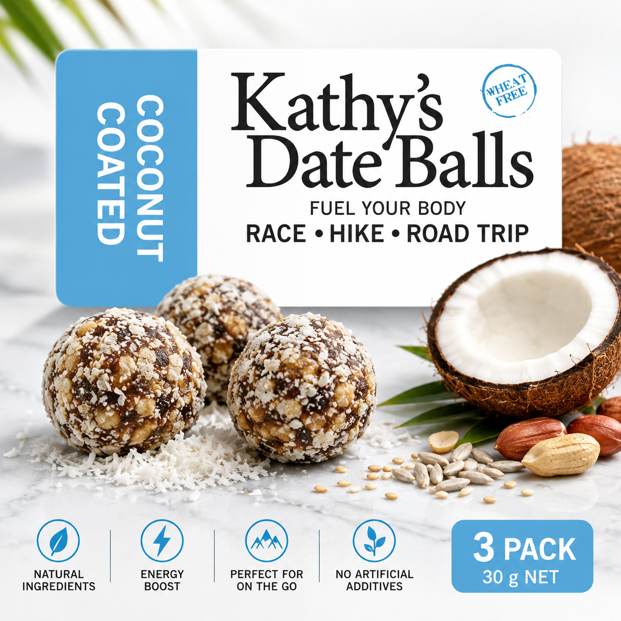Coconut Coated Date Balls