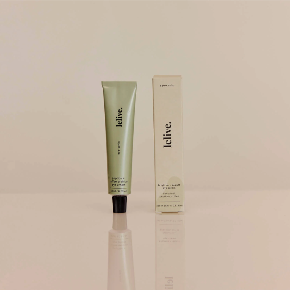 lelive | eye-conic | brighten + depuff eye cream – 15ml